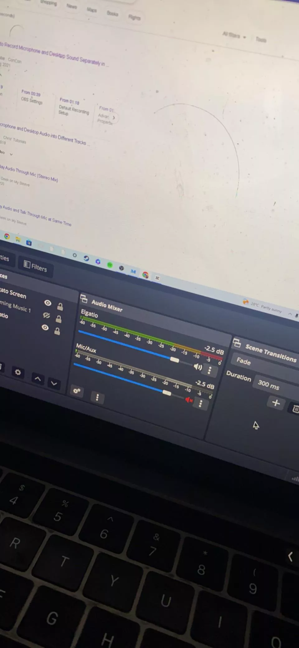 Why is my audio from my mic and my pc going through one mix on my streaming pc