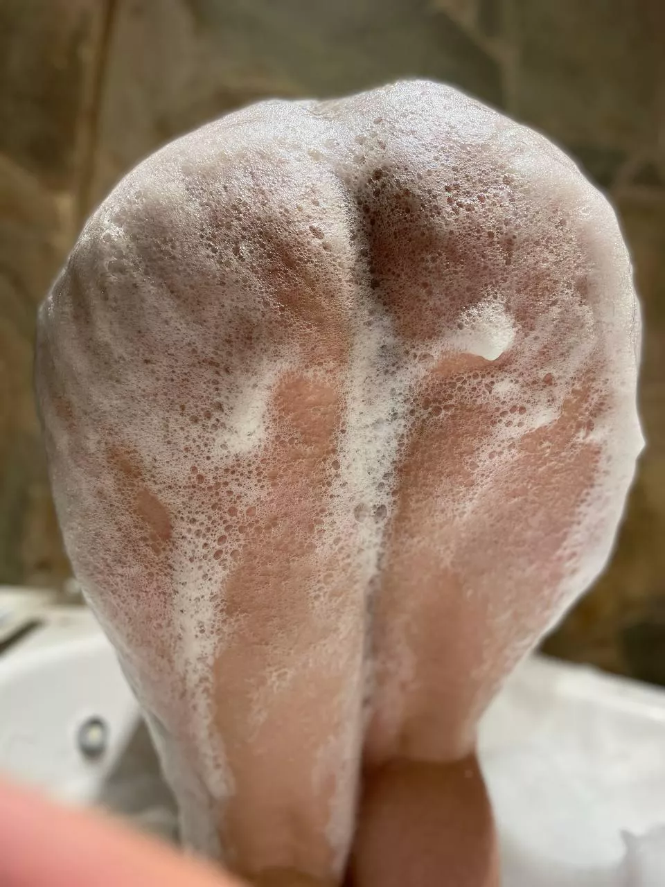 Would you help me by handing me some soap?