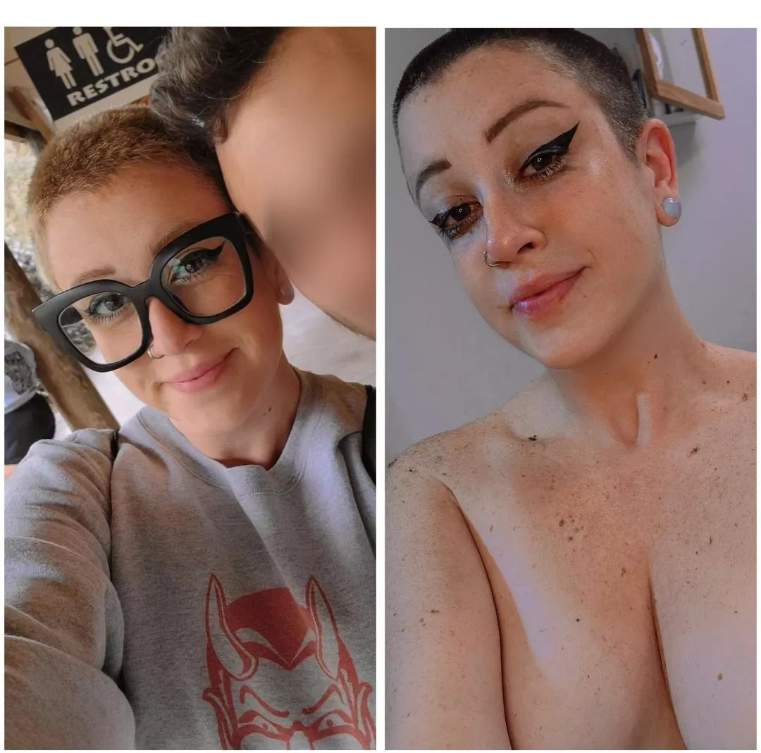 Before/after a vid we just shot 🥵❤️‍🔥