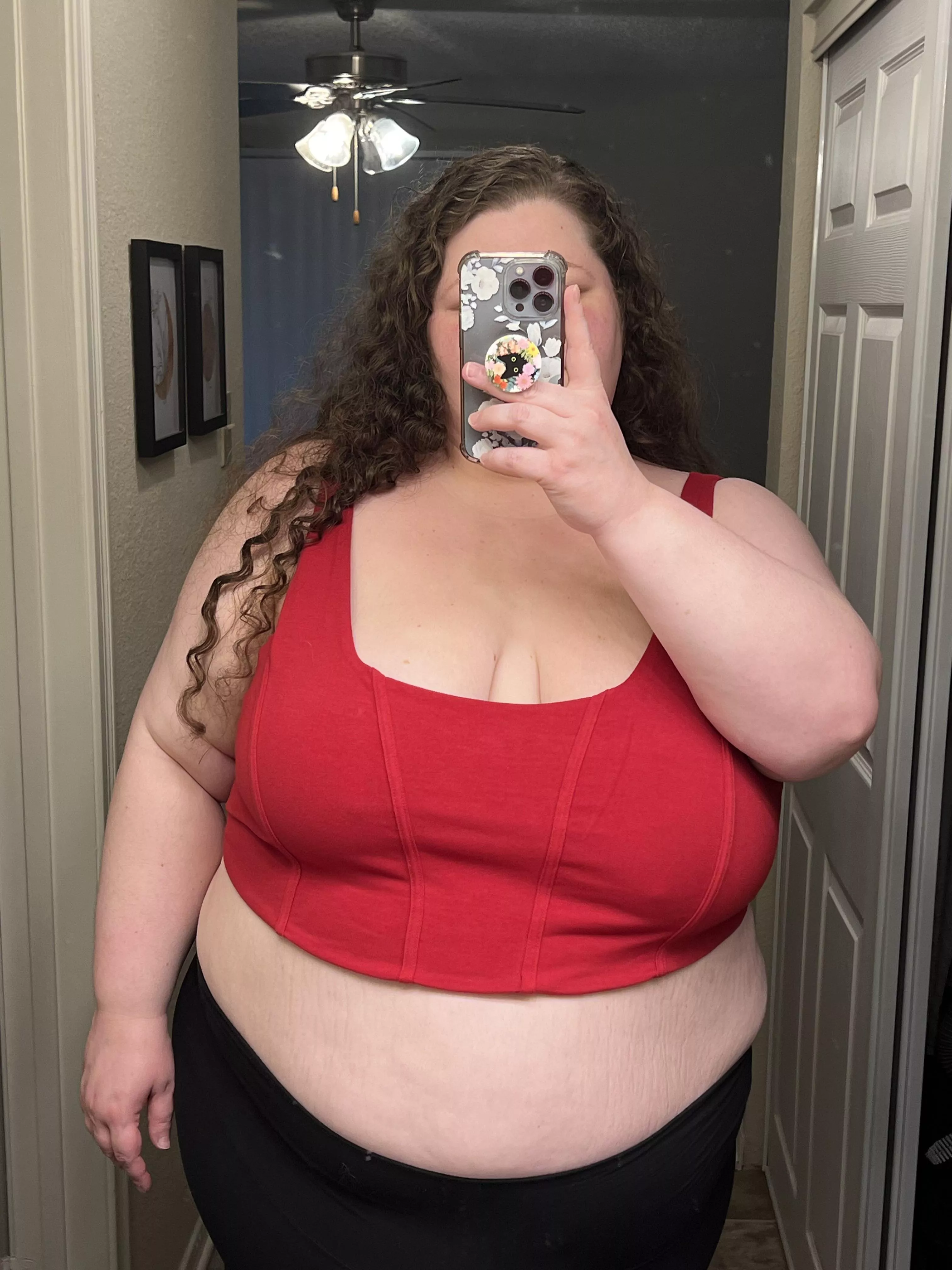 Can you handle a girl with a big tummy and tits?