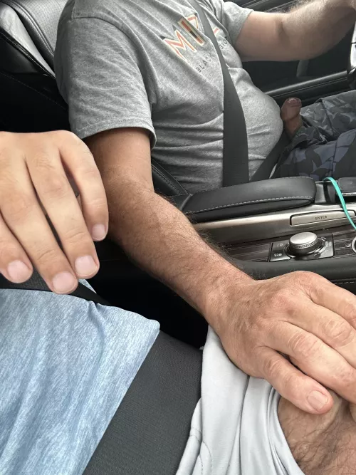 Daddy (55) and I (31) were running errands and he asked me to pull it out so he could stroke me