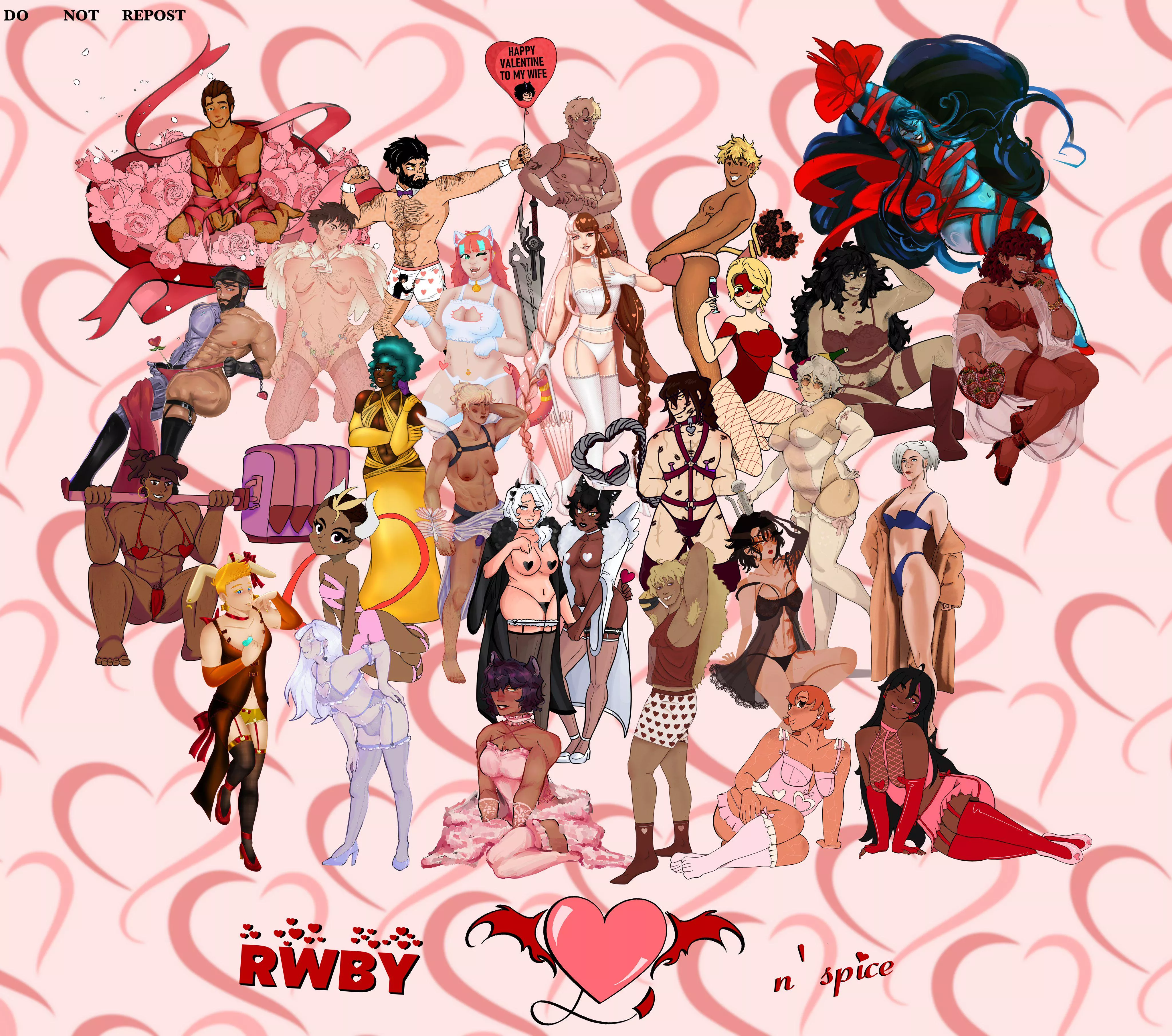 enanblw gathered together 10 RWBY fanartists for a group collab HeartsNSpice project. the artists will be included in the source link.