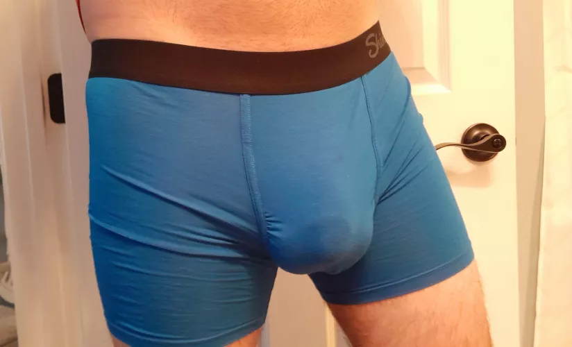 Filling out a new pair of boxer briefs.