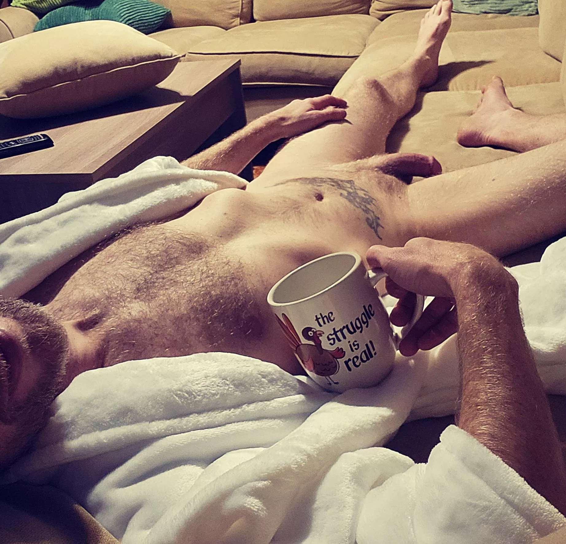 Finished my coffee but still feel lazy