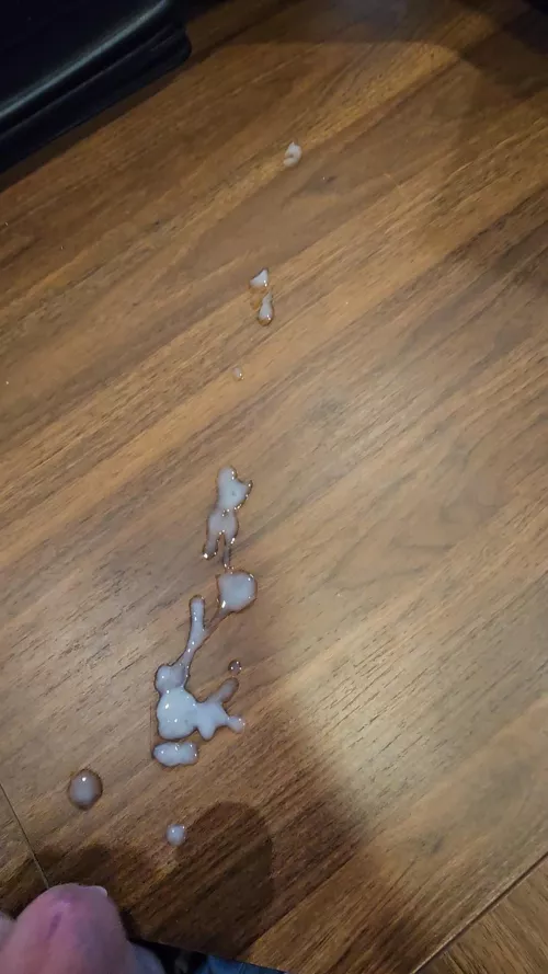 Got an urge at work and made a mess on my desk