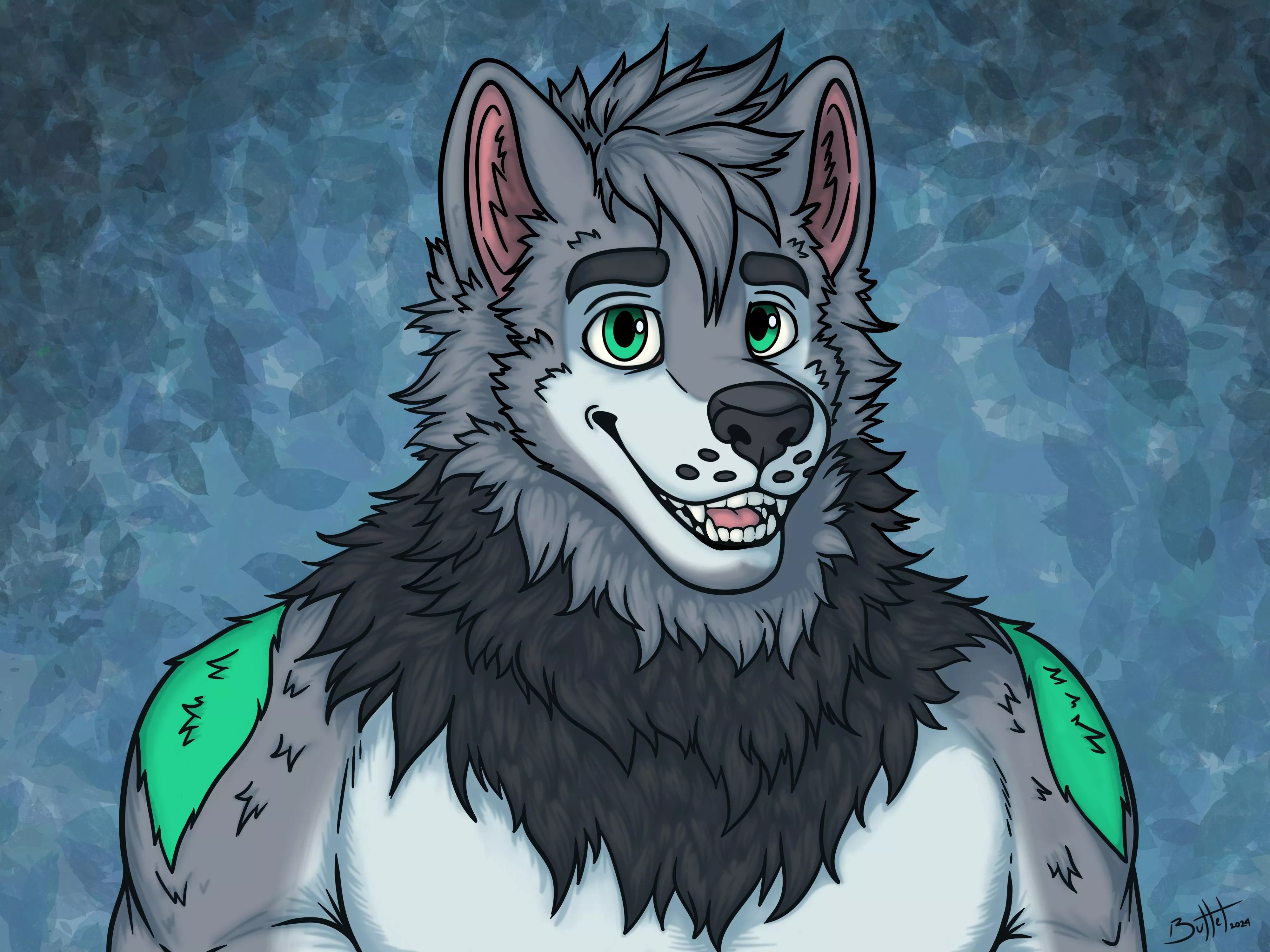 Handsome boy 🐺❤️ (art by me)