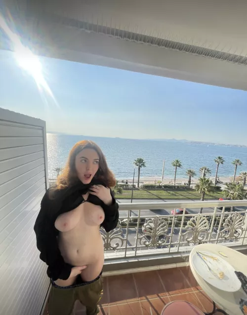 hoping to be seen by passerby's