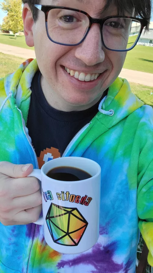 Hot coffee + crisp morning = perfection