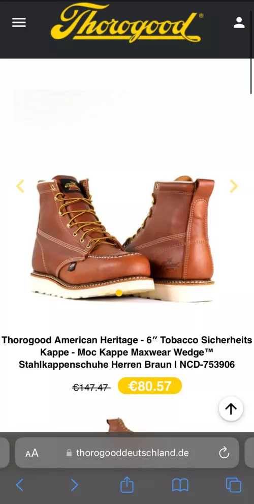 Is this German Thorogood website genuine?
