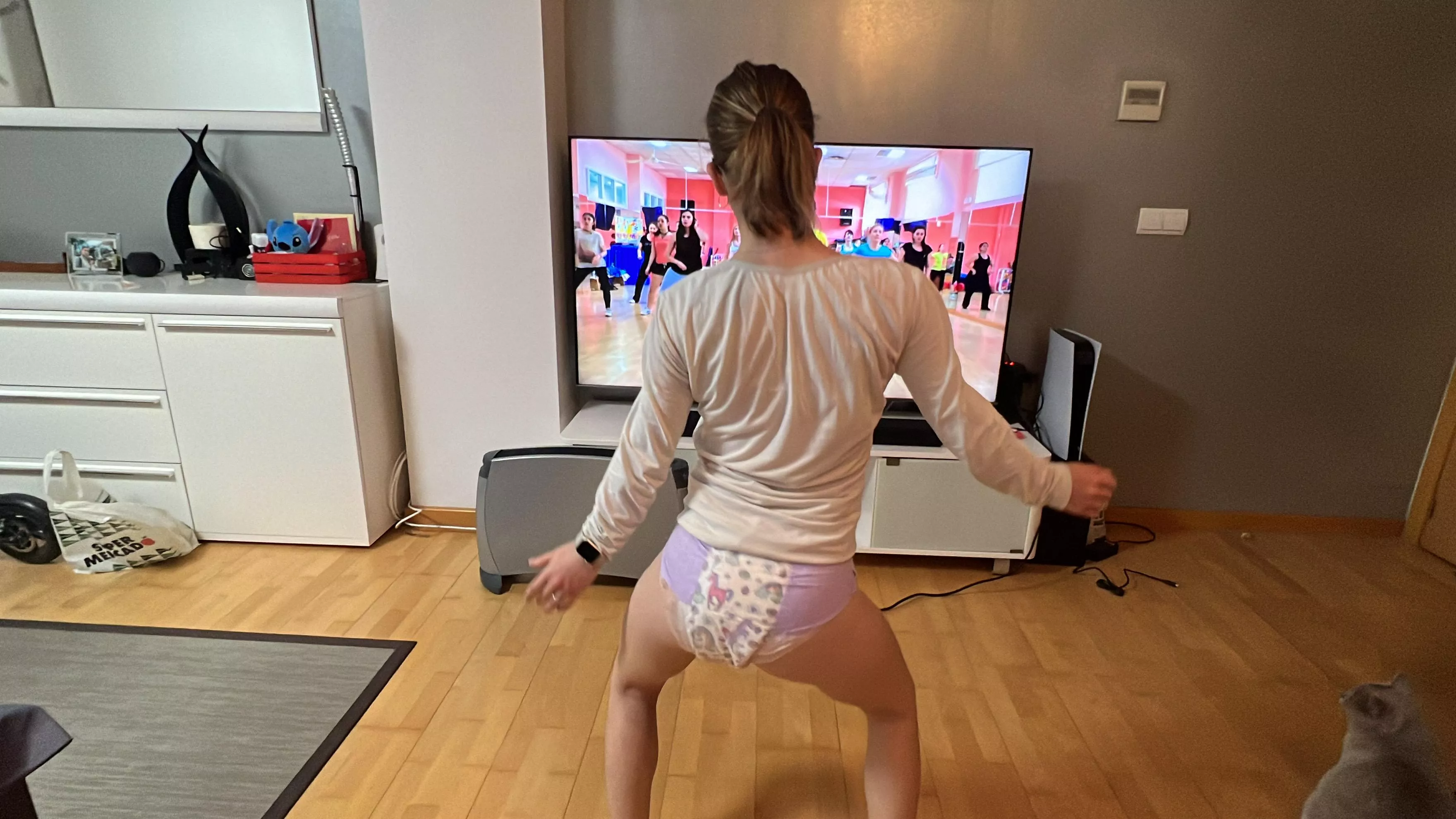 Move your hips and start dancing in diapers