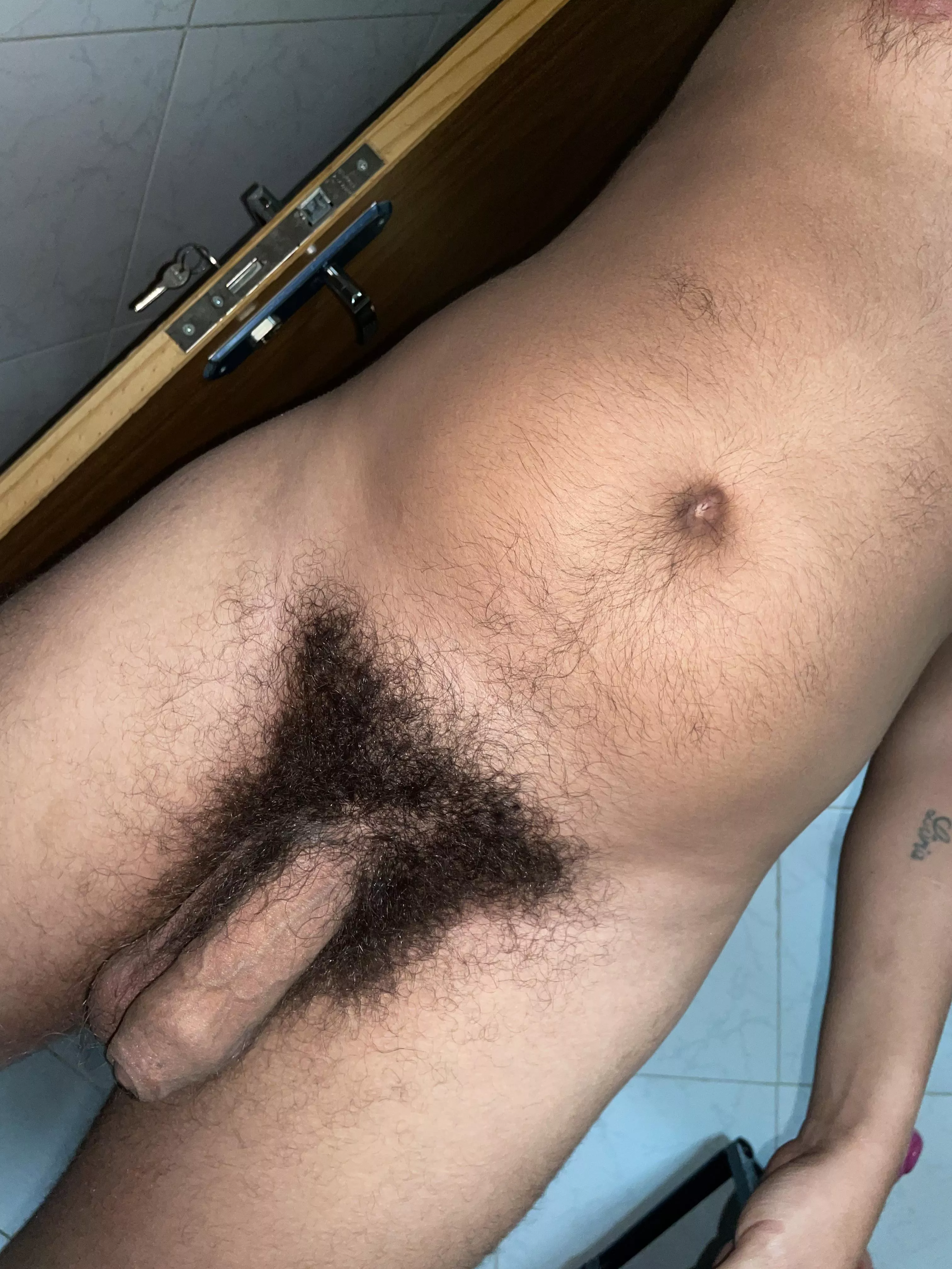 My cock and my sweaty bush