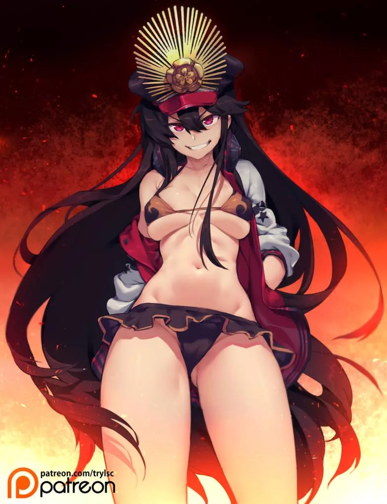 Oda Nobunaga swimsuit AI fan art by [TRYLSC]