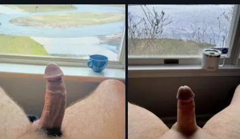 Rain or snow there’s nothing better than naked coffee with friends. Enjoy your coffee u/Fatandmad