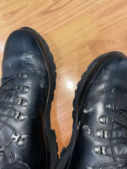Salt on boots