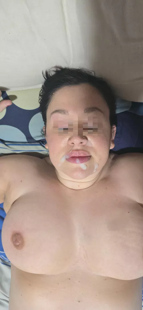 She doesn't normally let me give her facials. 31M & 40F