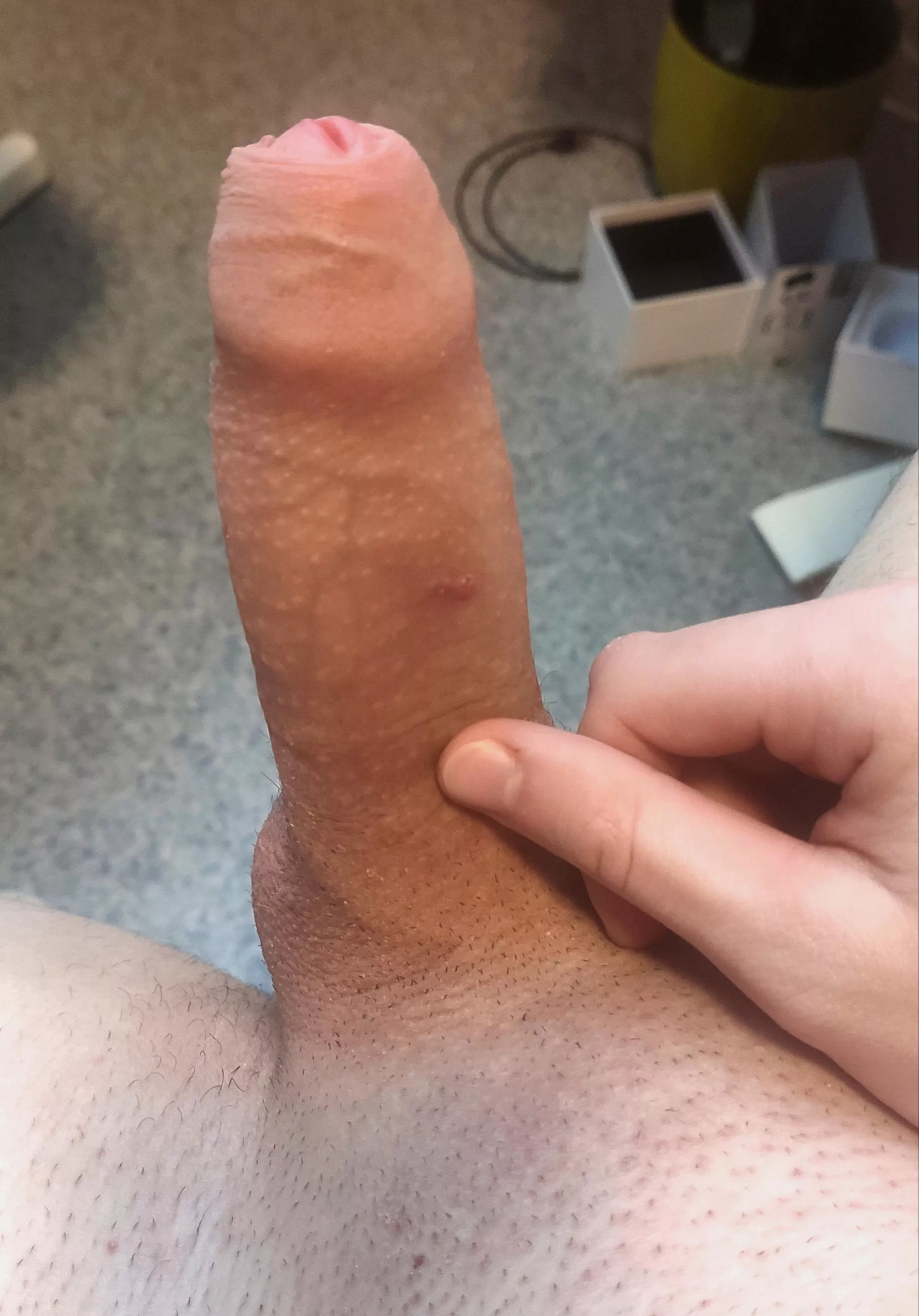 Showing off a bit of that foreskin ;)