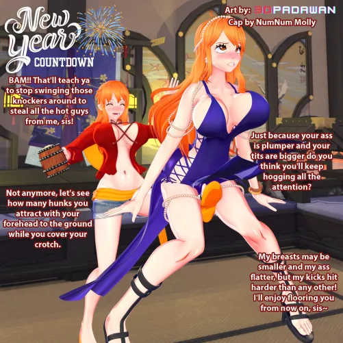 Sisterly Busting [Cuntbusting][Sisters][Incest][Breast Envy][Size Comparison][Full Story][Commission][Artist: 3D Padawan]