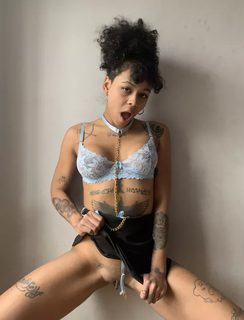 The best surprise for a guy is the lack of panties under his skirt