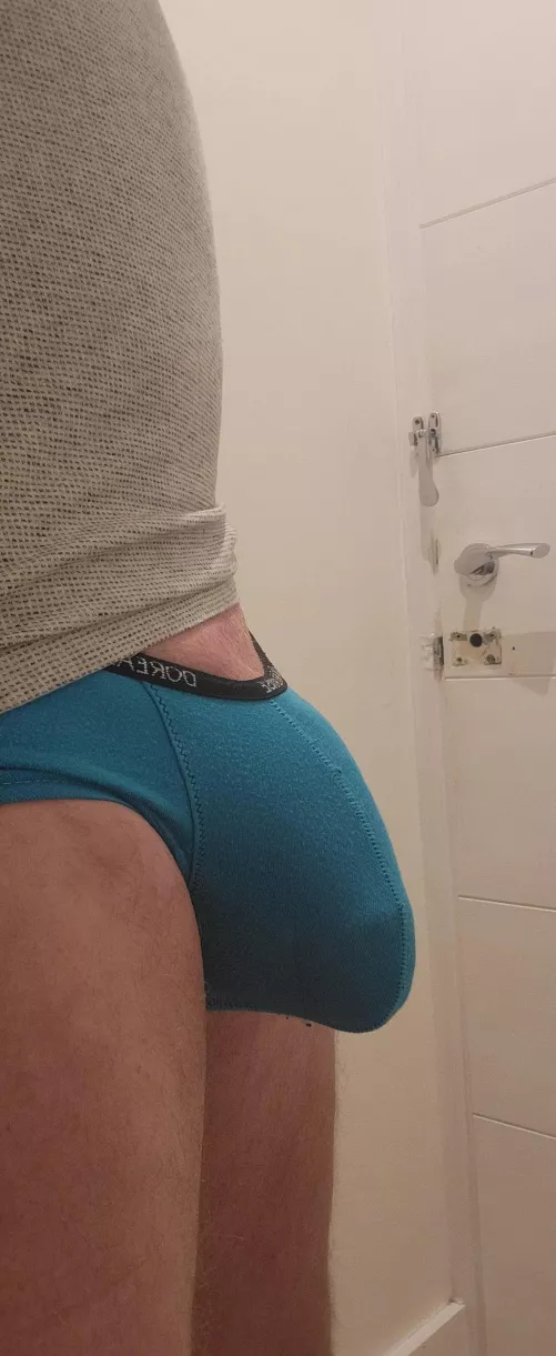 Tight blue briefs! 💙