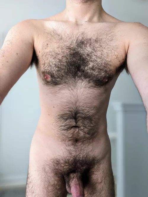 (31) I decided to snap a picture of my hairy chest before I took a shower this morning