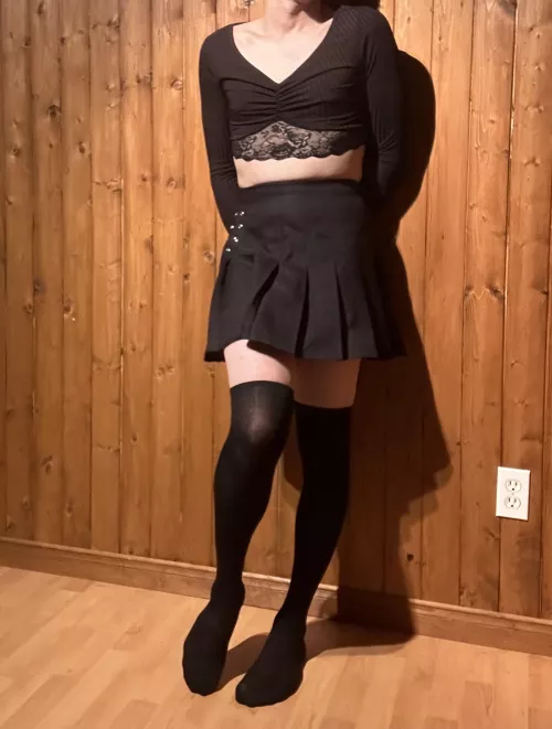 All in black !!! Felt cute :)