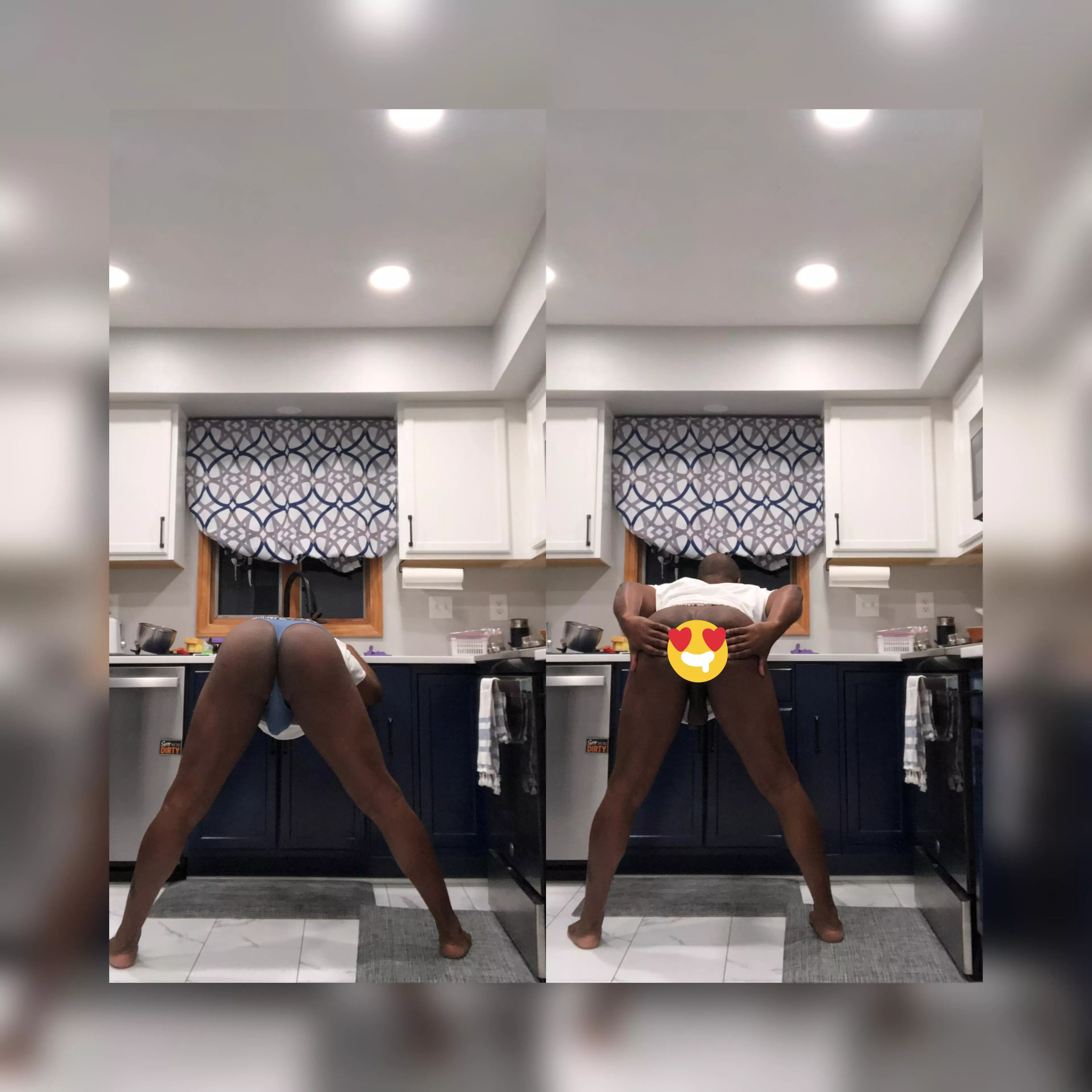 Do you like me bent over in a thong or no thong cheeks spread?