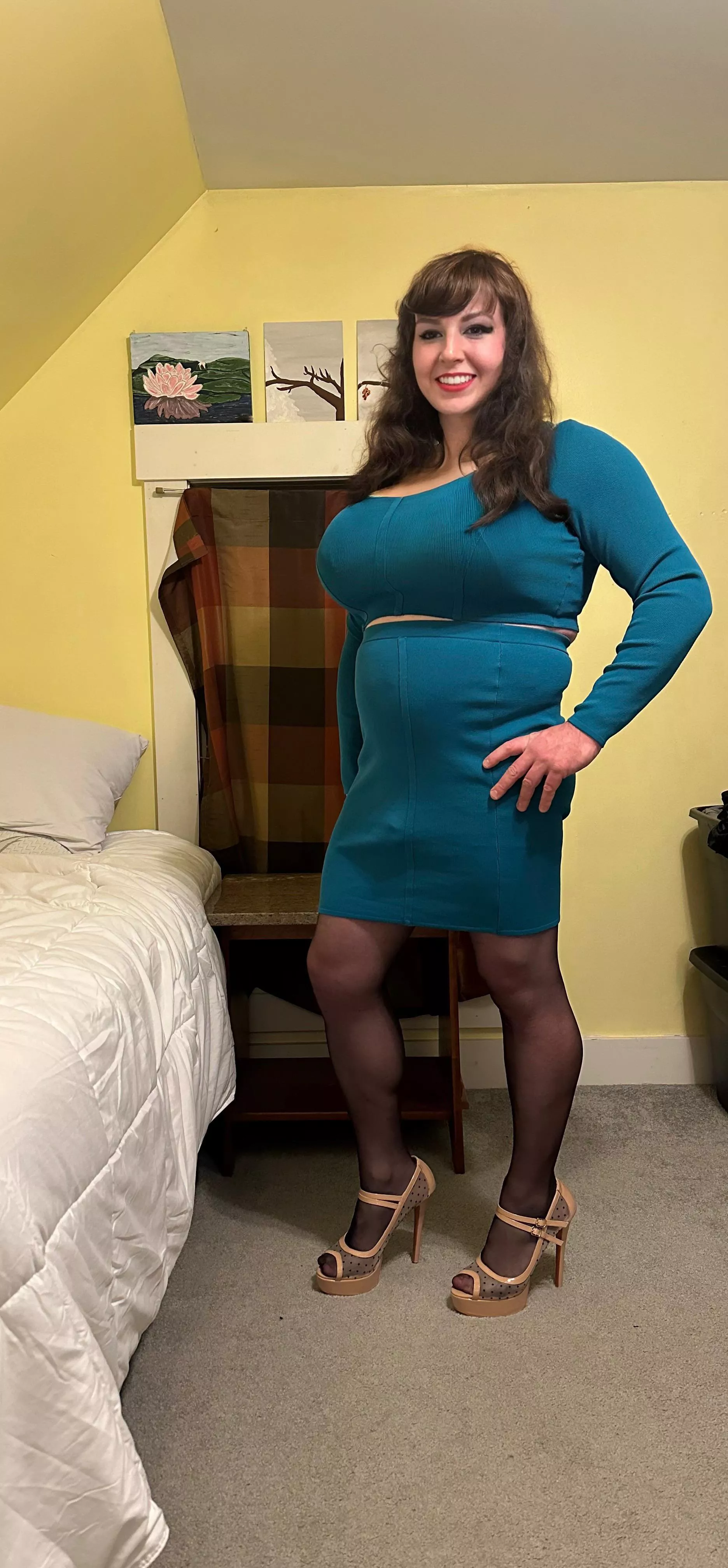 First day at your new job, and you notice your boss has something hiding under her skirt…