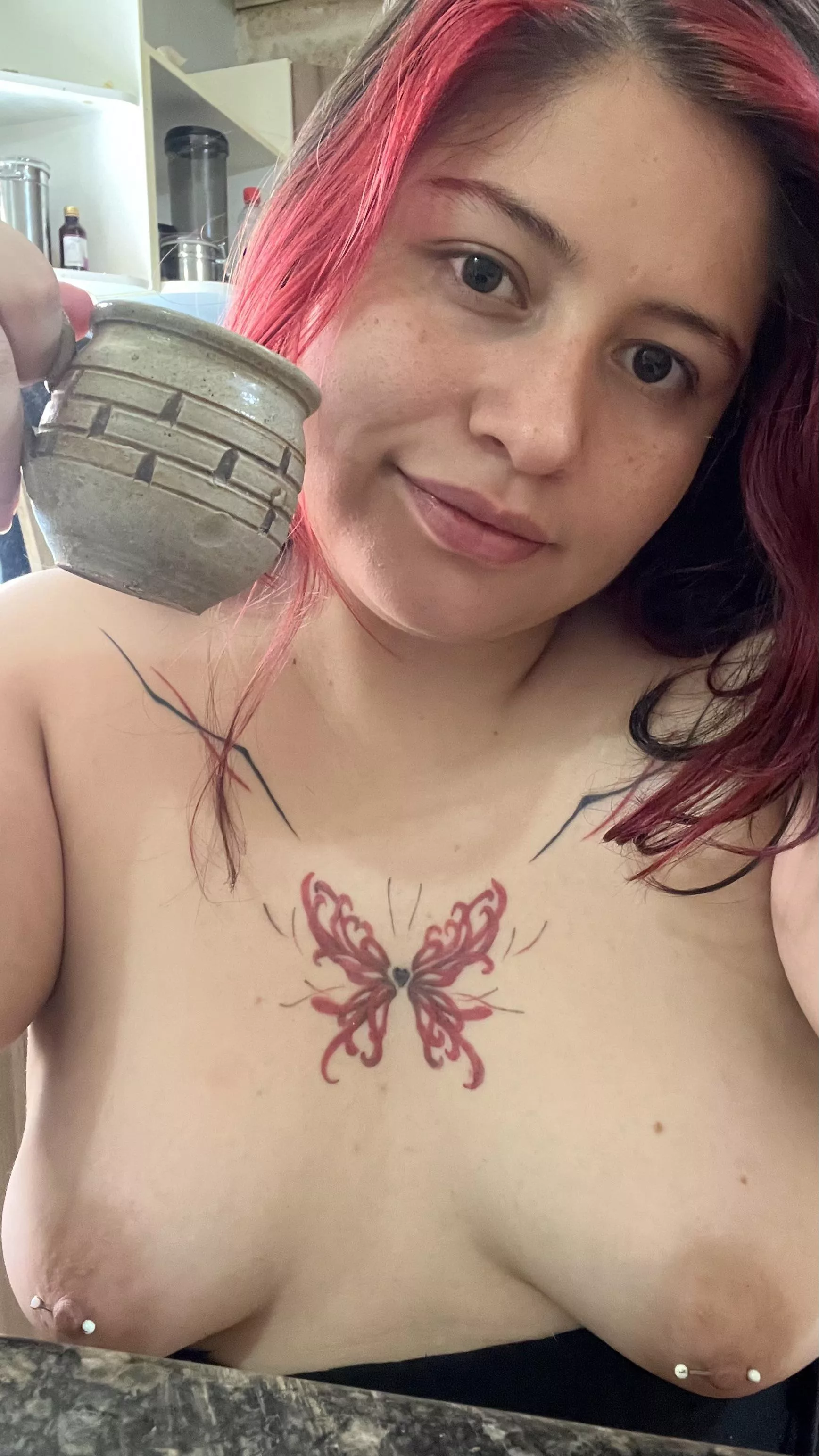 First you would lick my tits and then have breakfast