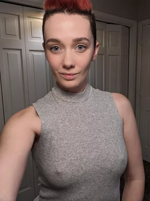 It may be cold outside, but that won't stop me from showing off my perky nips!