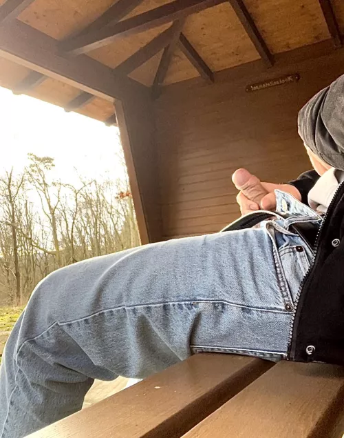 Just an 18 year old dick outdoor