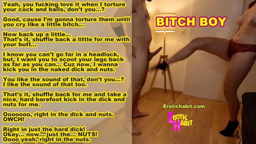 Kick you in the naked dick and nuts 🍆🍒