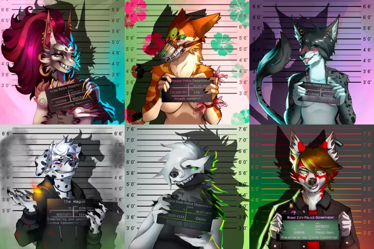 Opening new slots for Mugshots! I think many sonas in this reddit did something out of the law =3=