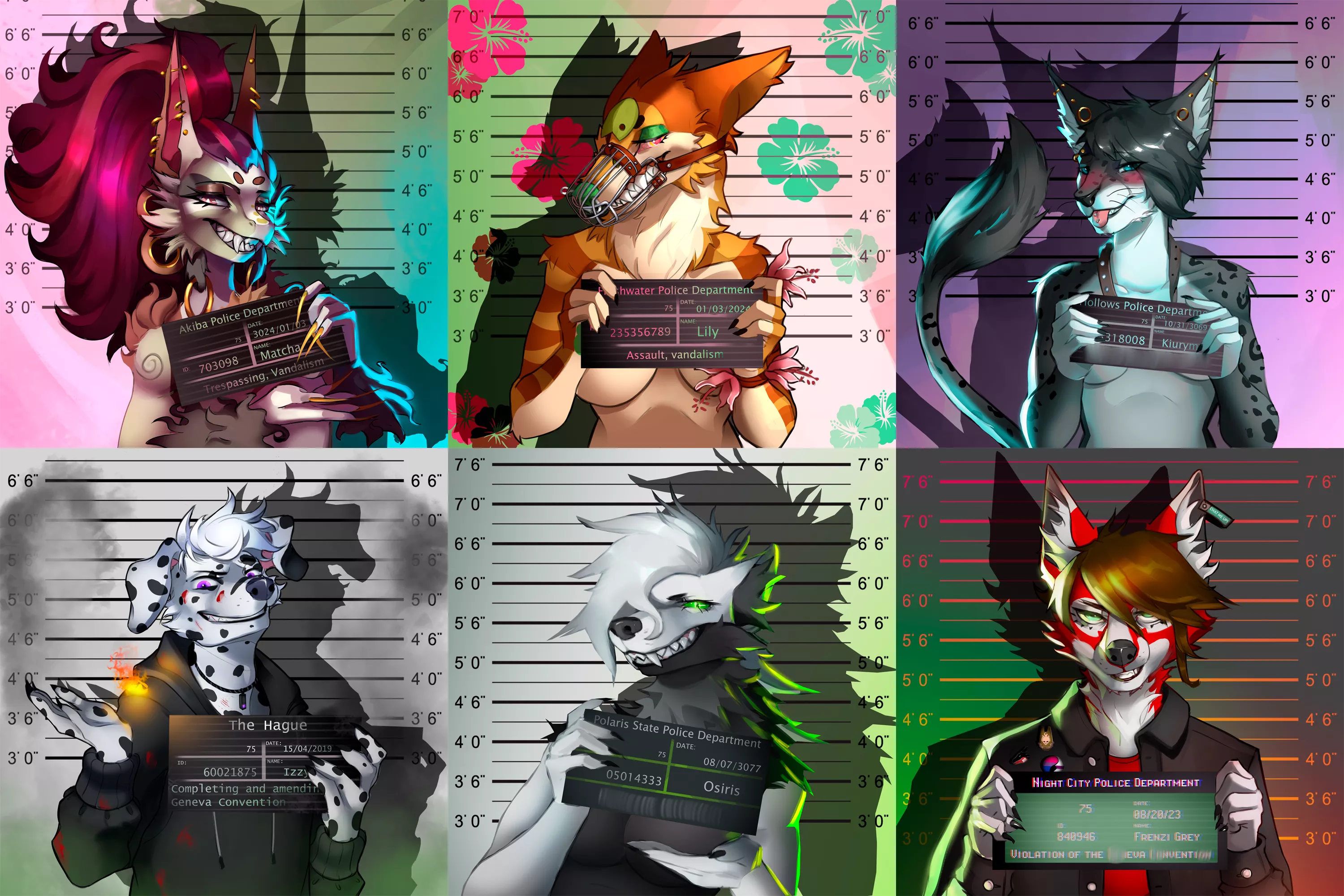Opening new slots for Mugshots! I think many sonas in this reddit did something out of the law =3=