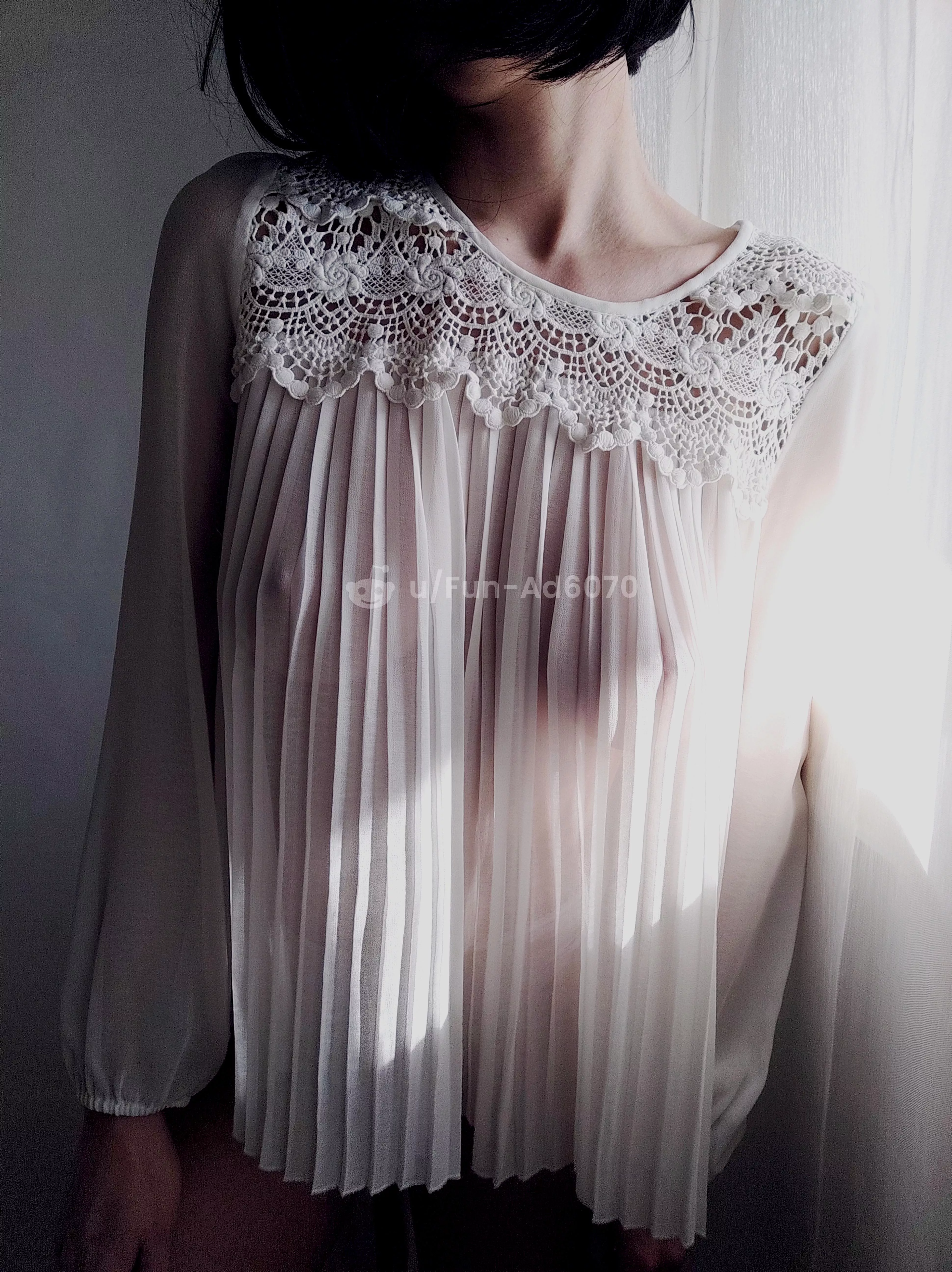 Pokies through a sheer shirt