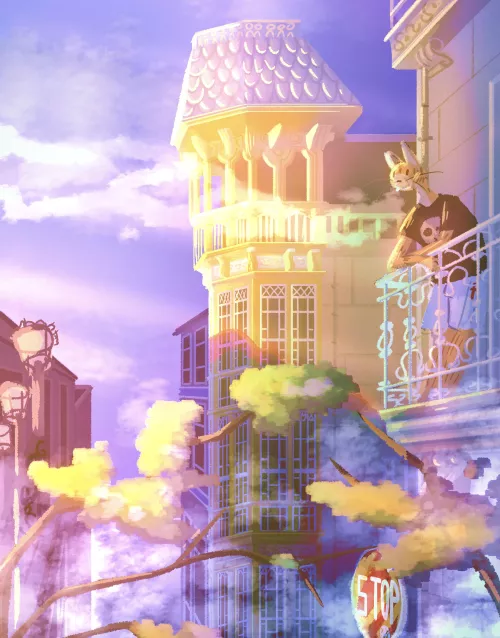 Rather foggy morning, but sunny nonetheless, by me