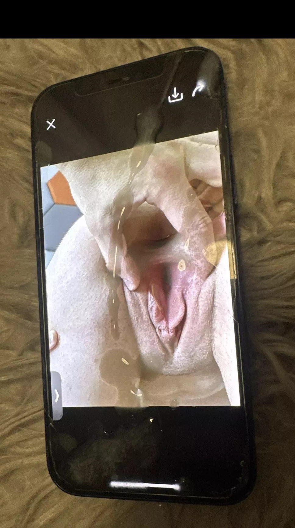 Suck my cum out of her used pussy