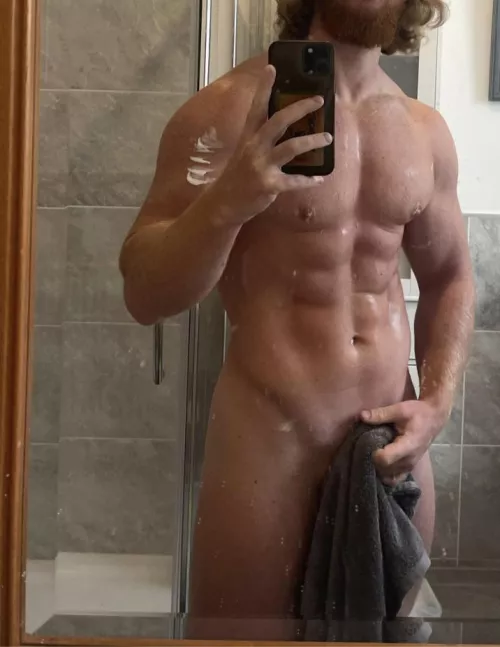 When I shave in the shower my hairy Viking fur turns into an chiseled warrior!