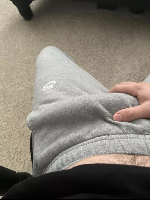 Always showing in grey sweats