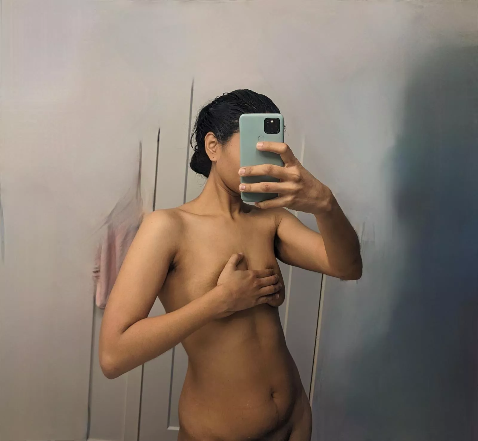 Been a while. A[f]ter shower selfie.