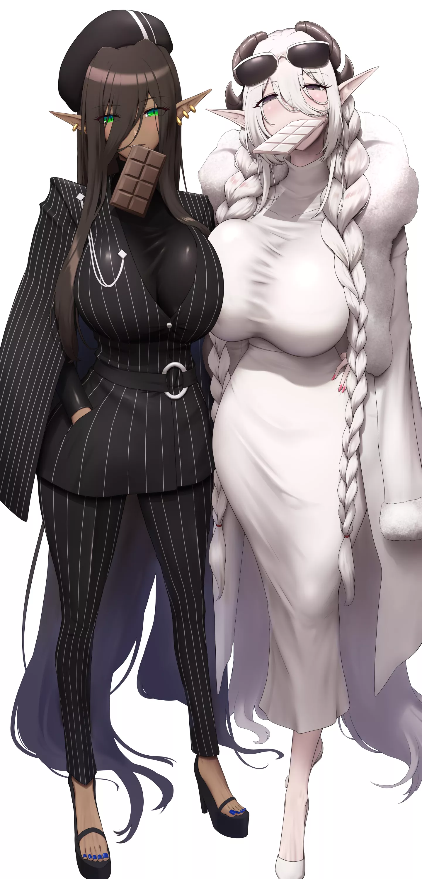 black and white elven valentine [original]