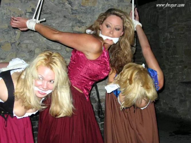 By the way they're dressed, Christine and her friends are TRULY damsels in distress...