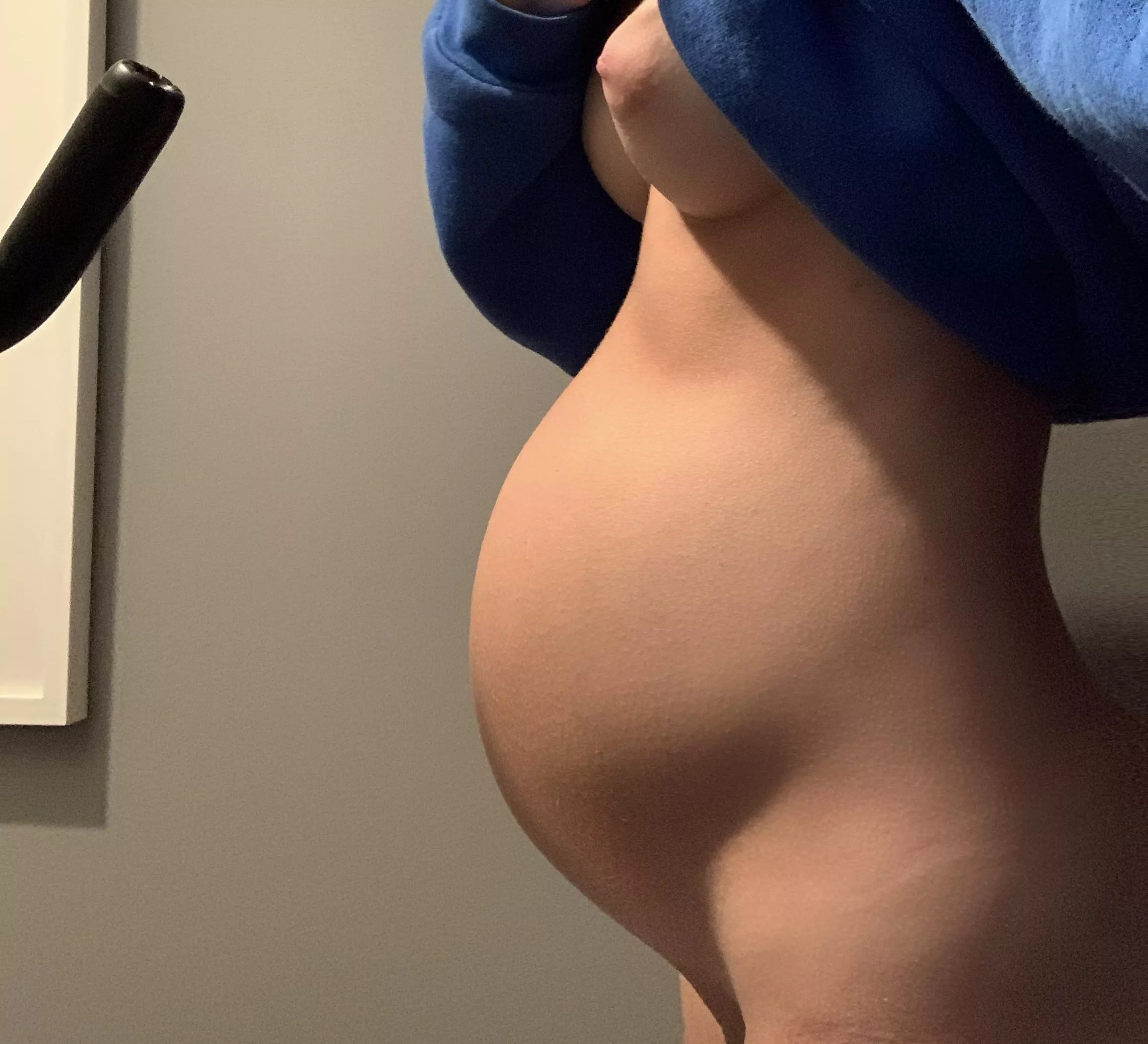 Cute pregnant belly with nice boobs