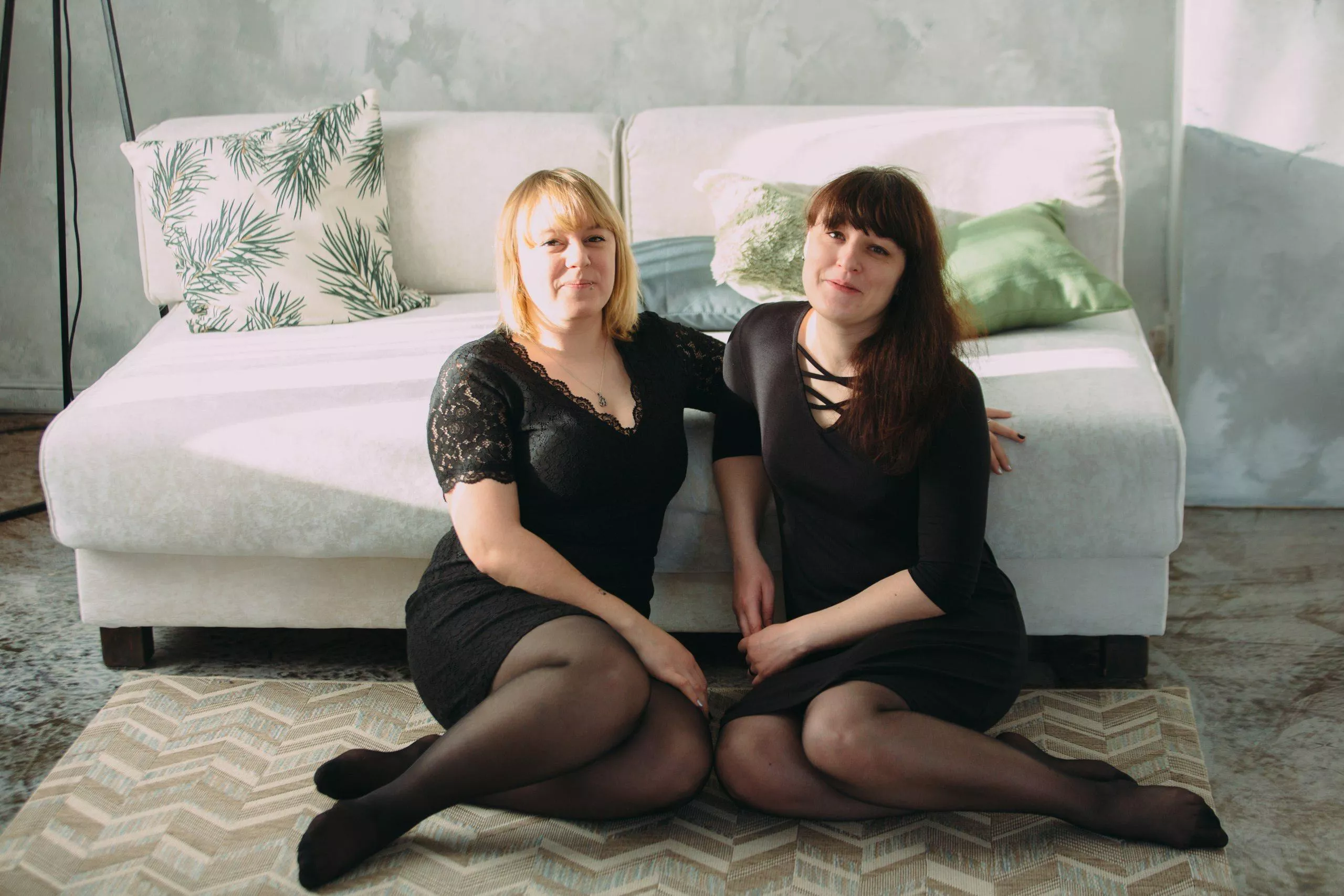 Cute sister(yes real) girl in pantyhose