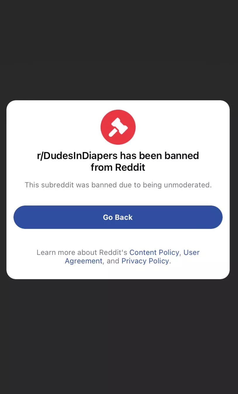 Dudes in diapers banned??