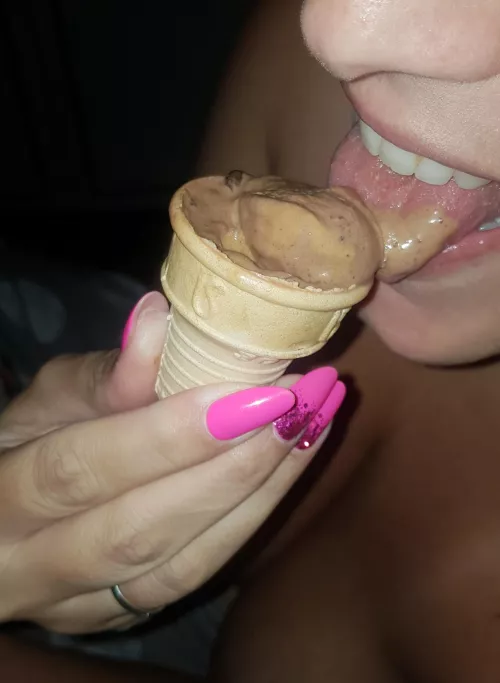 Eating my ice cream