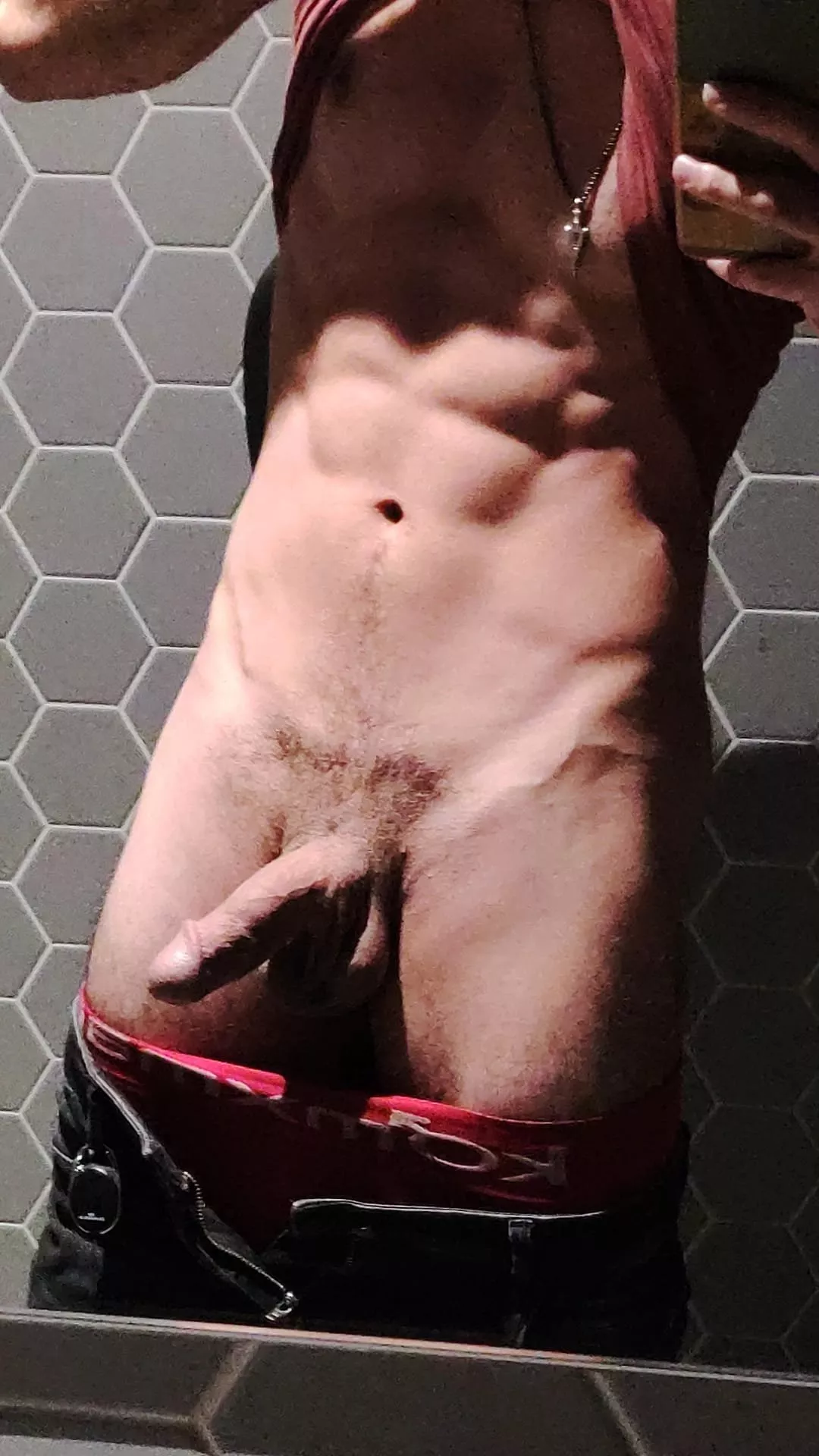 Got slightly erected at work