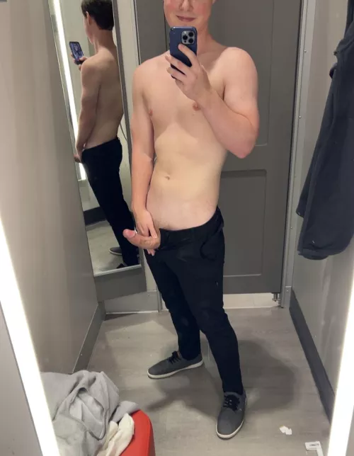 I love getting naked in changing rooms. Pms open