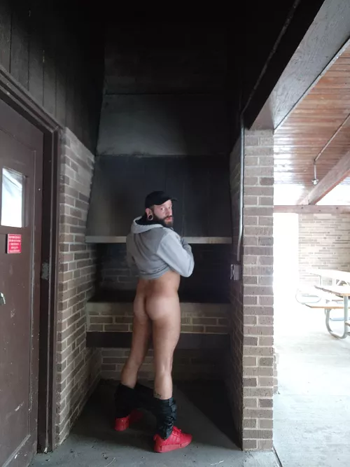 It's a little cold but I like showing off in public. 