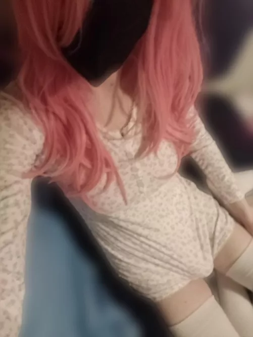 It's both so embarrassing and cute to have a bulge in my bodycon pjs.