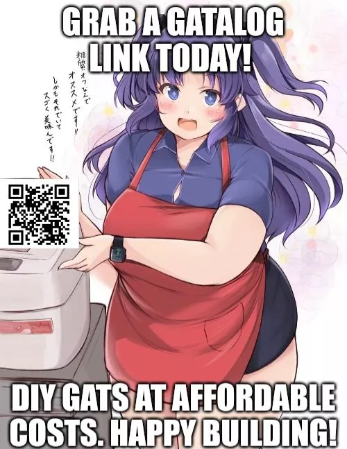 LF Color Source: Apron, twin tails, blue hair, big breasts, rice cooker, text, 